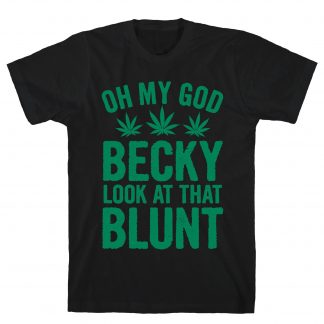 Oh My God Beck, Look at That Blunt Black Unisex Cotton Tee by LookHUMAN