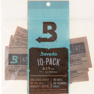 Bove-da 62% Humidity Pack Small 4 Gram (10 Count, 50 Count or 125 Count Display)