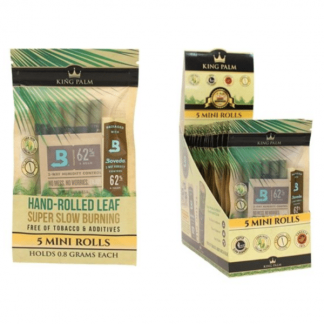 King Palm 5PK Mini Size Rolls With Boveda Packs (15 Count Display)